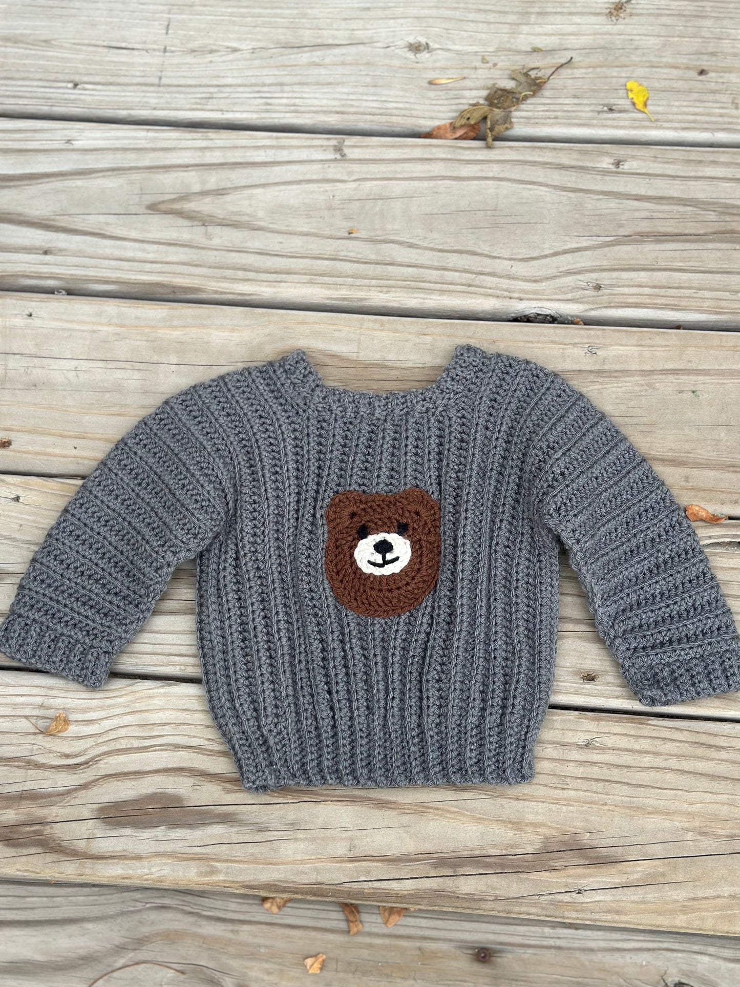 Teddy Bear Sweater-6-12 month