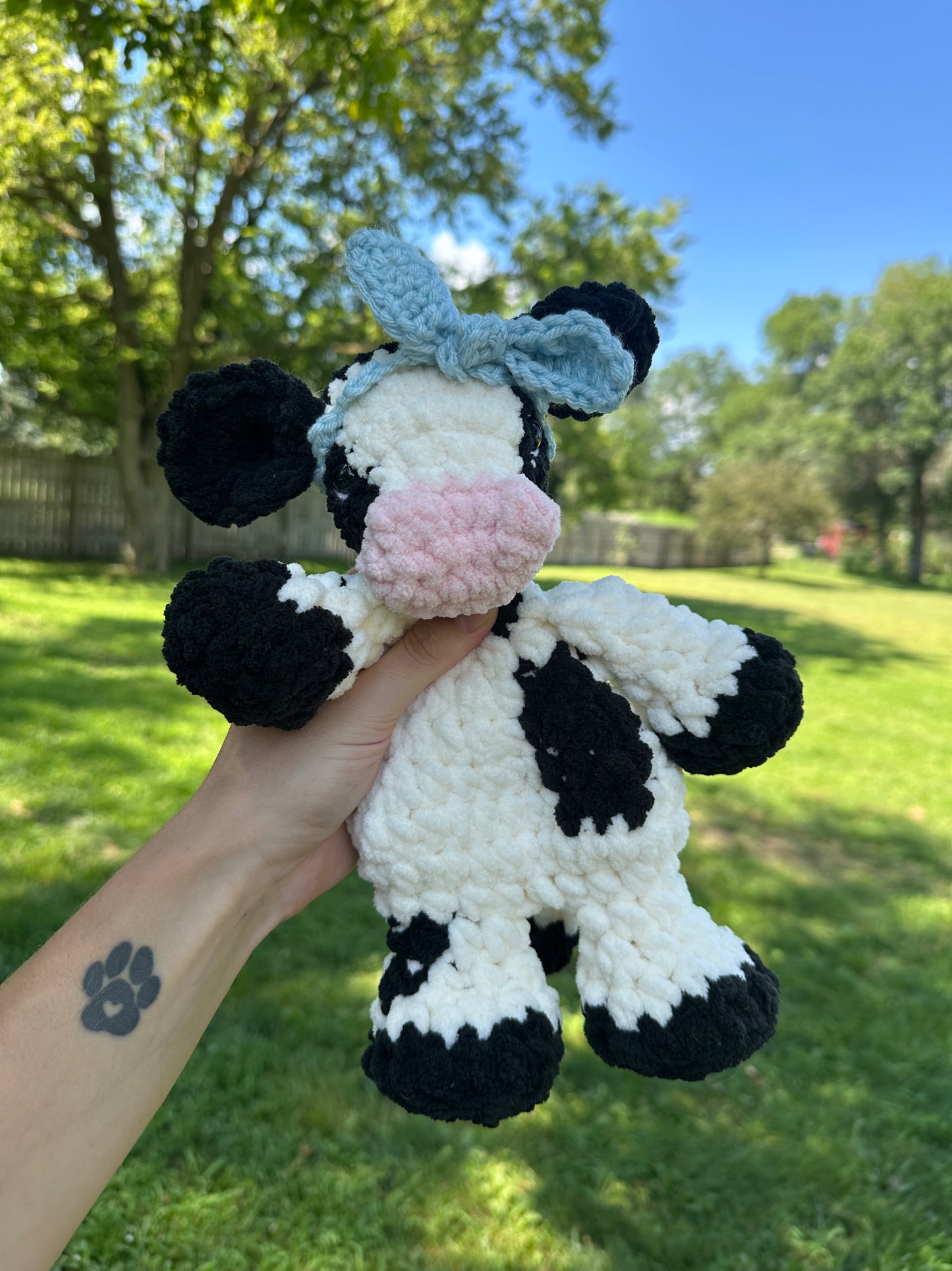 Black and White Cow Snuggler