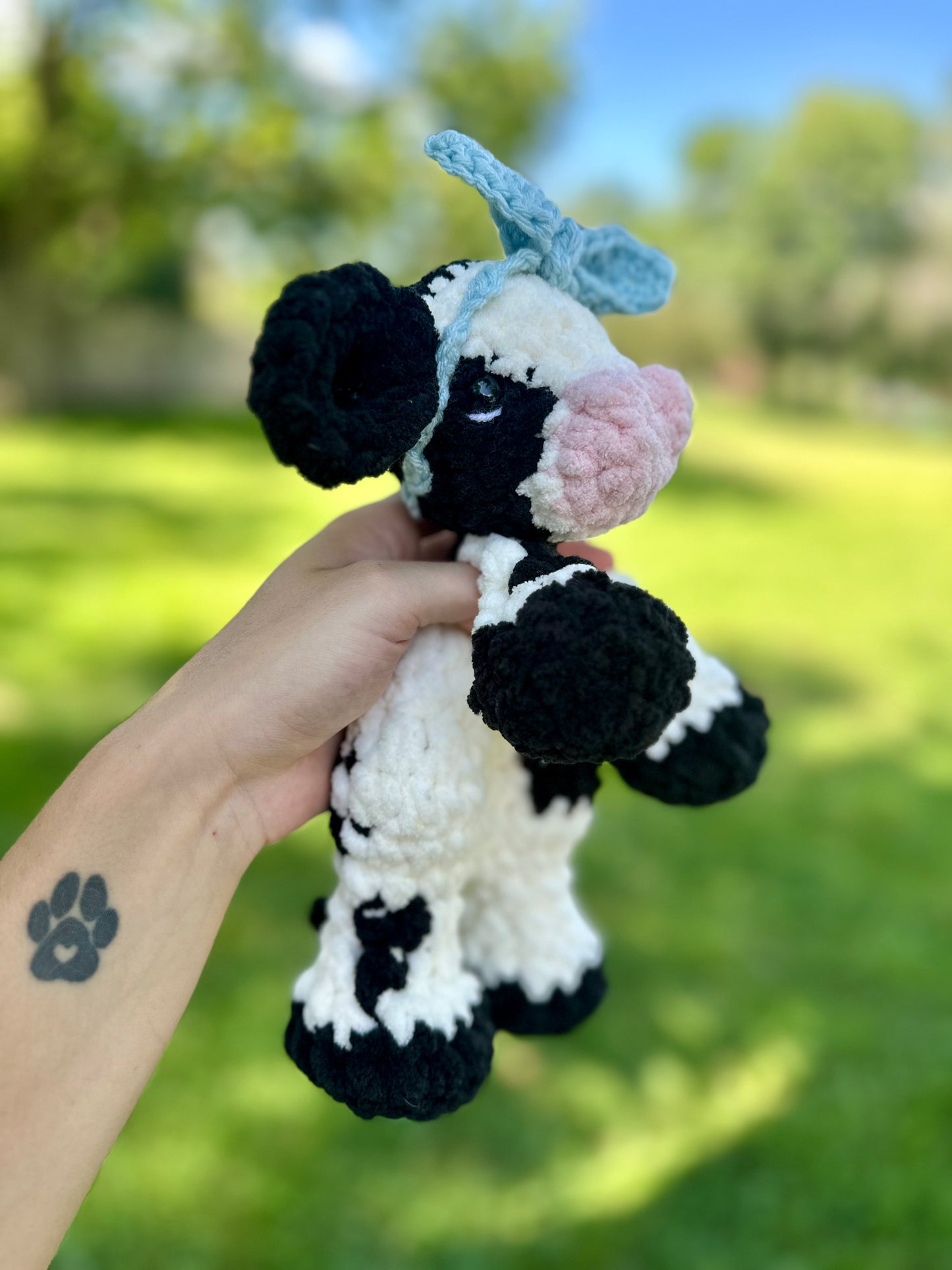 Black and White Cow Snuggler