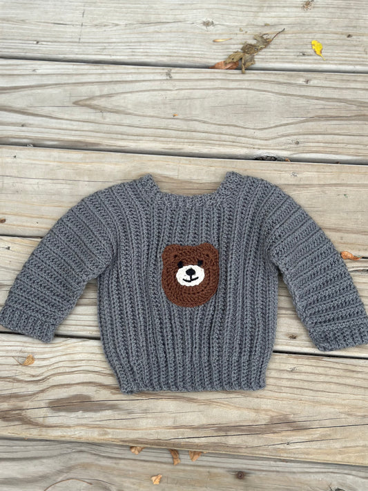 Teddy Bear Sweater-6-12 month